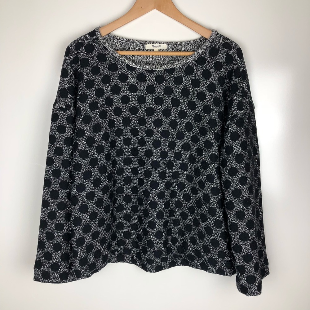 Madewell polka dot sweatshirt size large